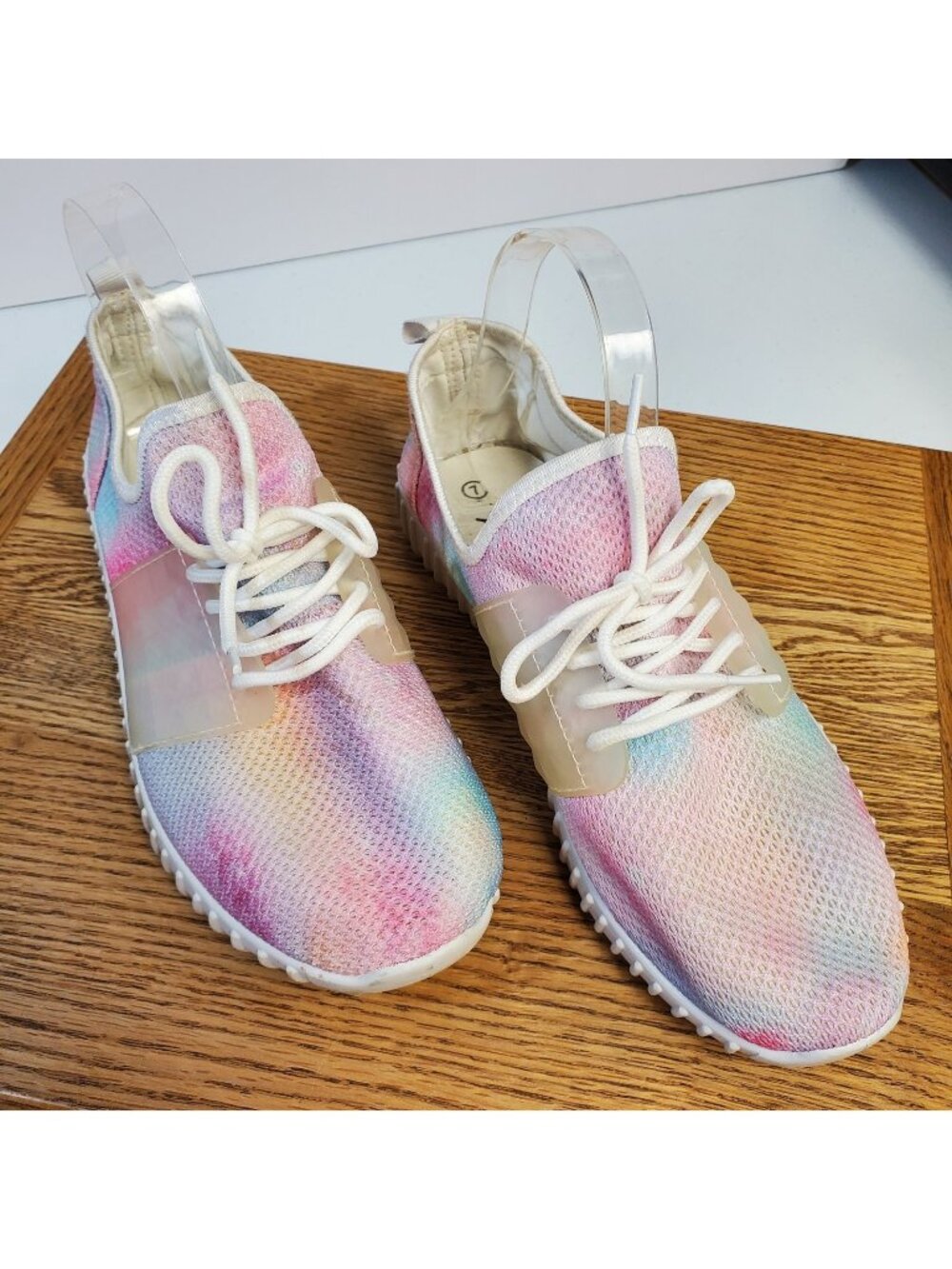 Zone Pro Shoes Womens Size 7 Pastel Tie Dye Mesh Lightweight Lace Up Sneakers